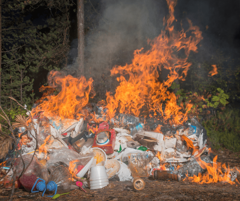 street waste disposal and burning